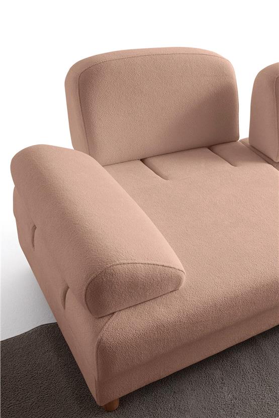 Eymense Aries Yataklı Sandıklı Köşe Takımı Pembe Sağ Köşe