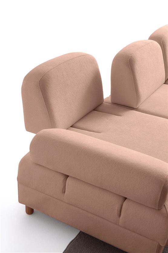 Eymense Aries Yataklı Sandıklı Piyonlu Köşe Takımı Pembe Sağ Köşe