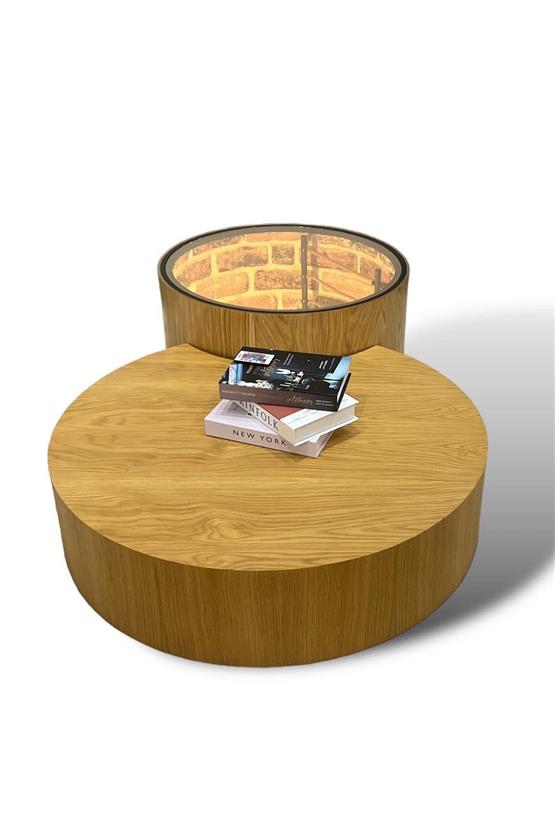 Eymense Arlena 2li 3D Orta Sehpa Seti Ceviz