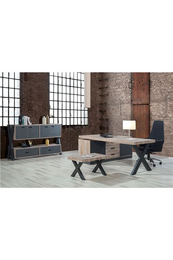 Eymense Aspendos Kahverengi Ofis Takımı