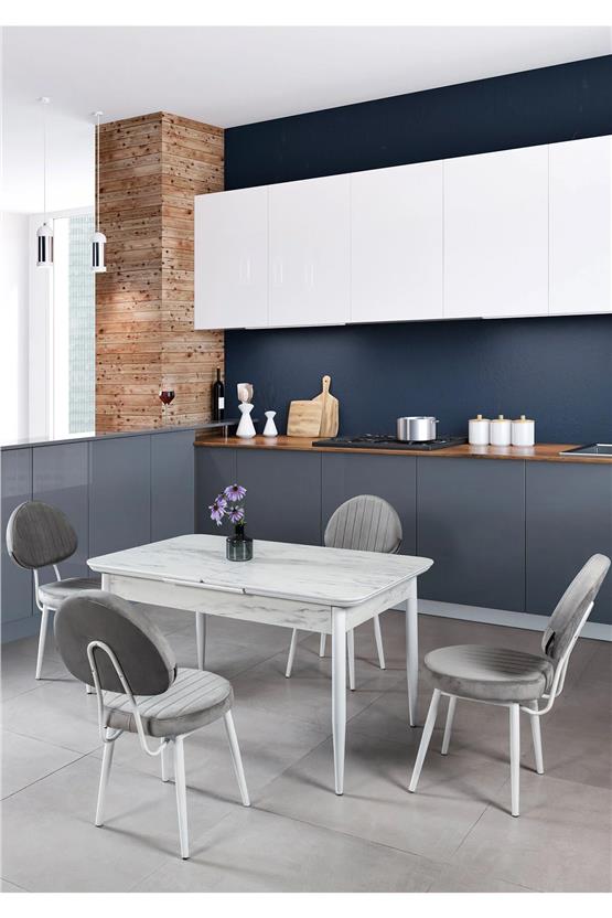 Eymense Atina 4 Sandalyeli Mutfak Masa Takımı