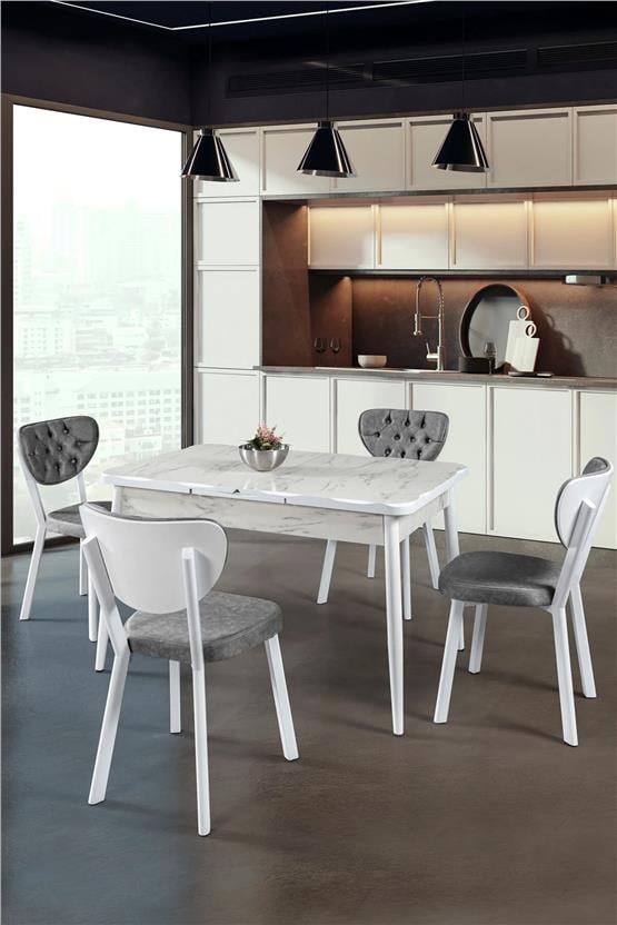 Eymense Berlin 4 Sandalyeli Mutfak Masa Takımı