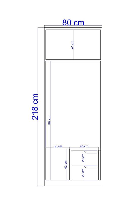 Eymense Biblo 80lik Gardırop