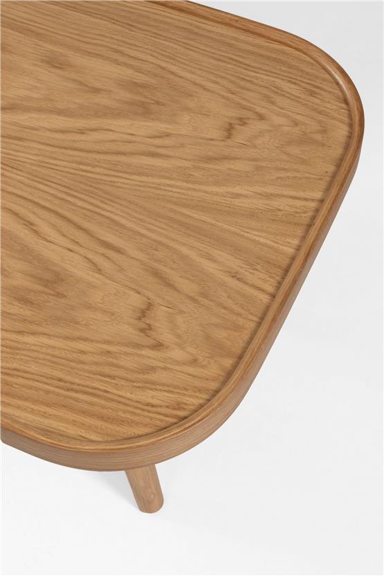 Eymense Butterfly Meşe Yan Sehpalı İkili Orta Sehpa Meşe