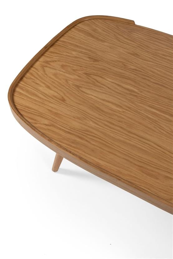 Eymense Butterfly Meşe Yan Sehpalı İkili Orta Sehpa Meşe