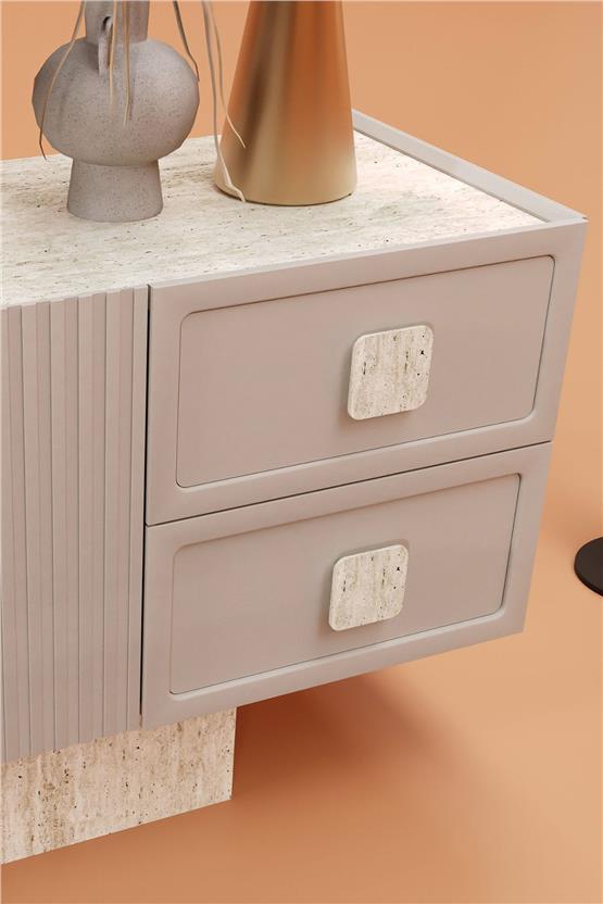 Eymense Casello Konsol + Ayna Açık Gri