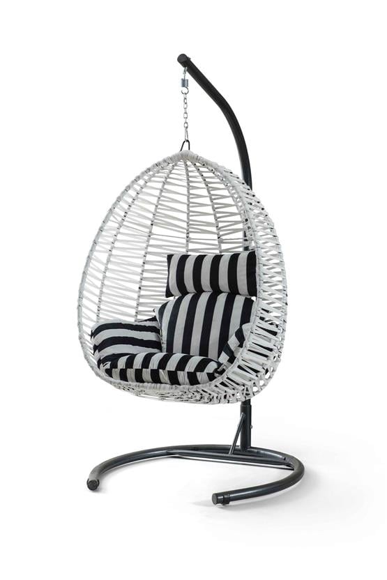 Eymense Class Rattan Salıncak Zebra Oturum