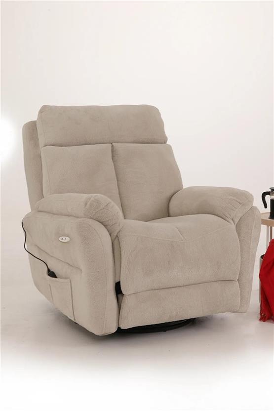 Eymense Comfera Masajlı Elektrikli Tv Baba Koltuğu Sallanır Krem