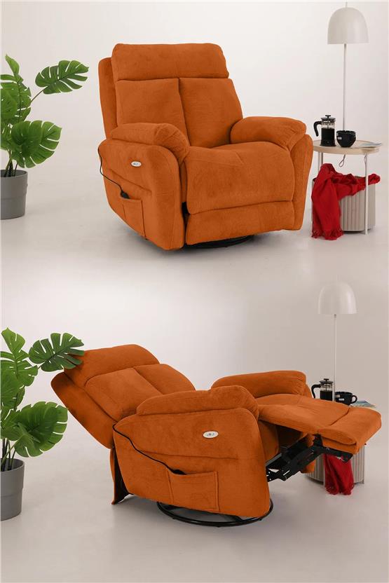 Eymense Comfera Masajlı Elektrikli Tv Baba Koltuğu Sallanır Kiremit