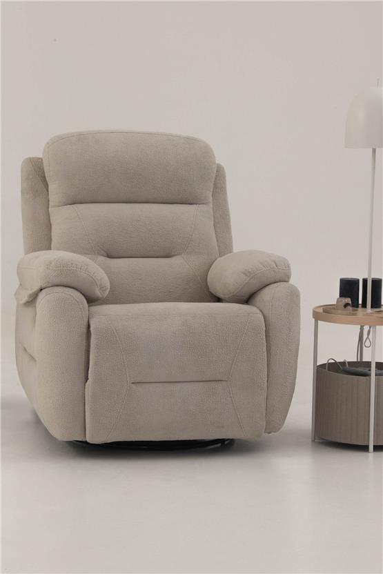 Eymense Comfort Elektrik Mekanizmalı TV Baba Koltuğu Krem