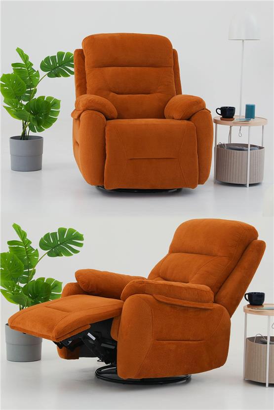 Eymense Comfort Elektrik Mekanizmalı TV Baba Koltuğu Turuncu
