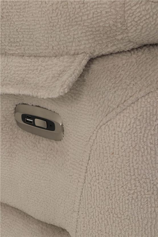 Eymense Comfort Elektrik Mekanizmalı TV Baba Koltuğu Krem