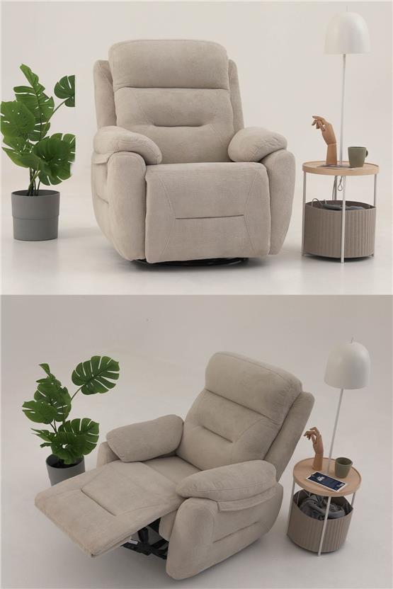 Eymense Comfort TV Koltuğu Fonksiyonel Baba Koltuğu Krem