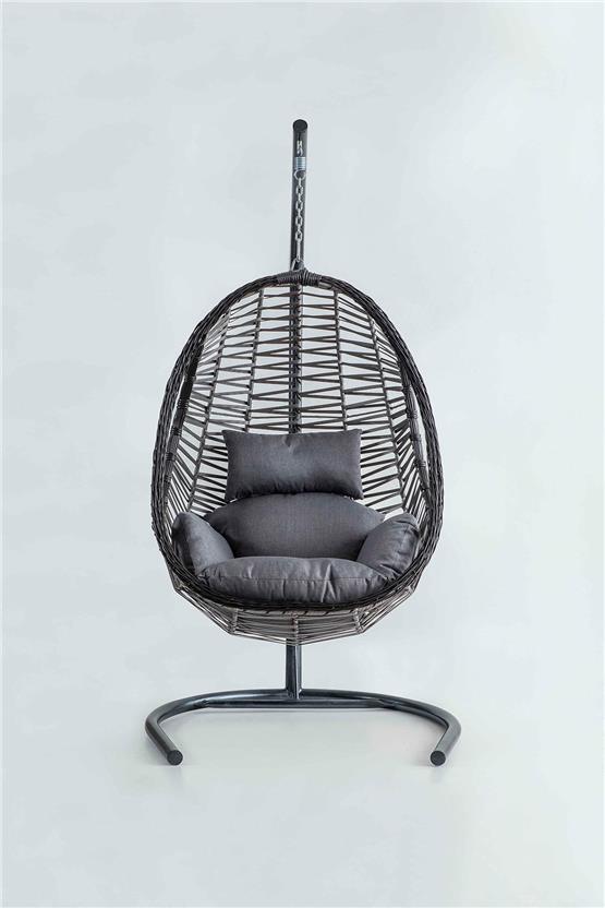 Eymense Cosmo Rattan Salıncak Antrasit Krem