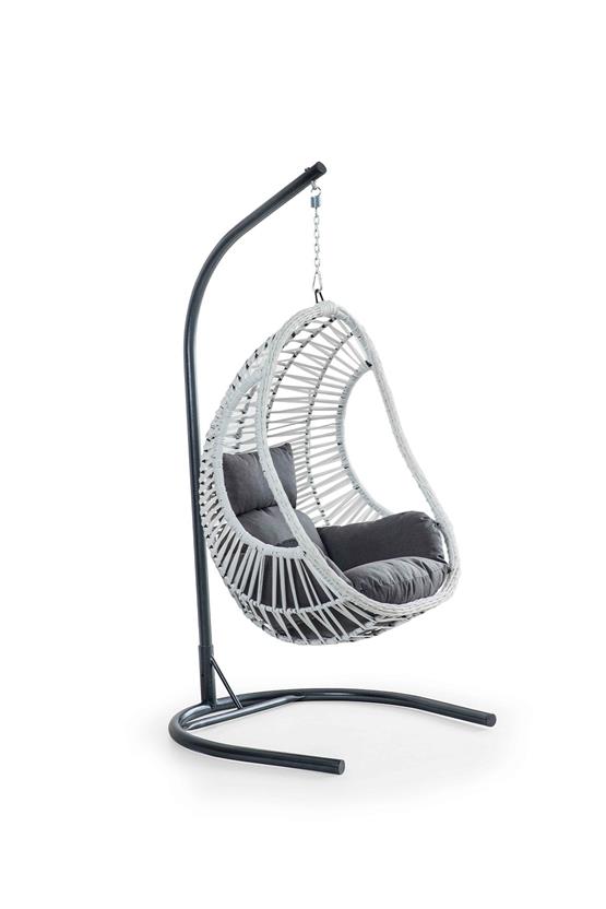 Eymense Cosmo Rattan Salıncak Beyaz Gri Oturum Antrasit