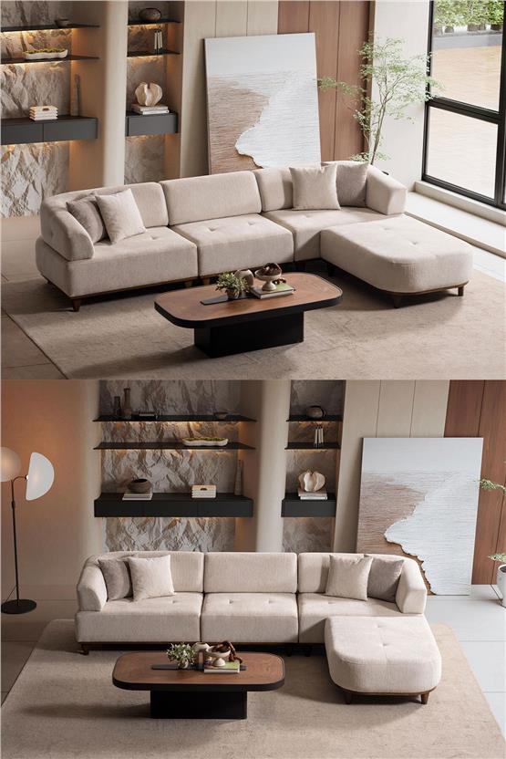 Eymense Dante Modüler Köşe Koltuk Takımı Krem