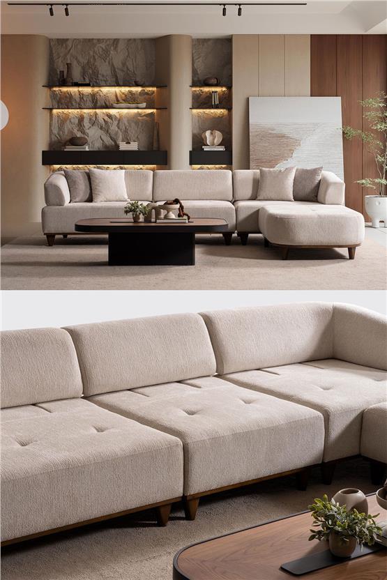 Eymense Dante Modüler Köşe Koltuk Takımı Krem