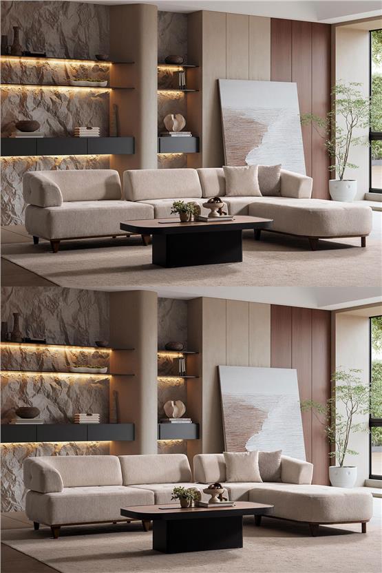 Eymense Dante Modüler Köşe Koltuk Takımı Krem