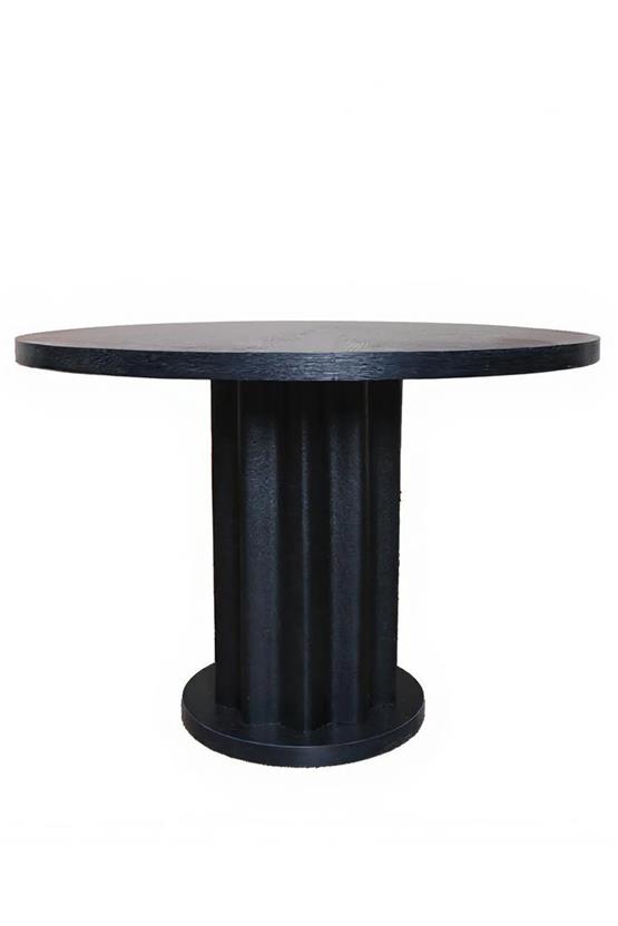 Eymense Dark Yuvarlak 4 Sandalyeli Mutfak Masa Takımı