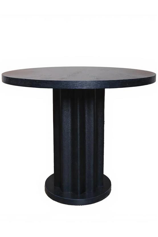 Eymense Dark Yuvarlak 4 Sandalyeli Mutfak Masa Takımı