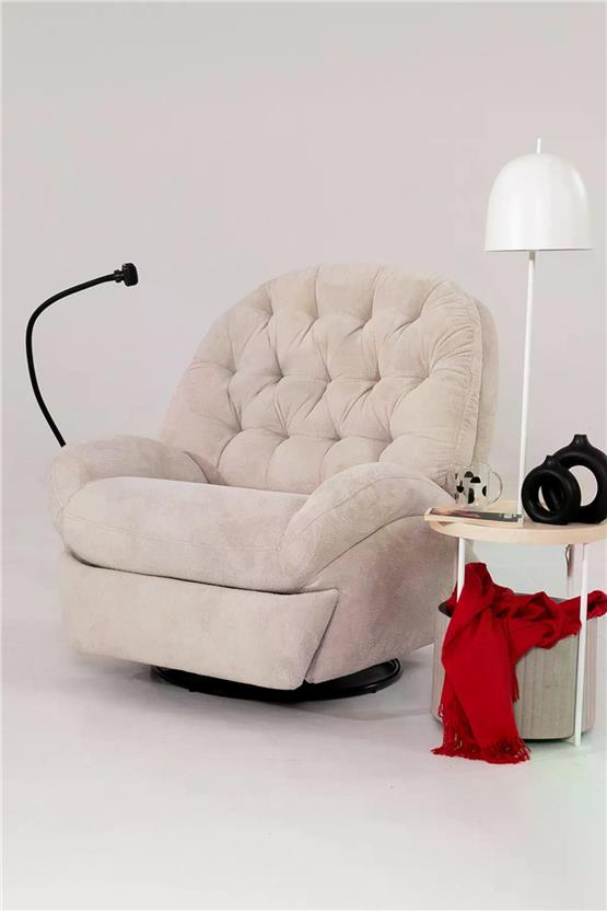 Eymense Dream Elektrik Mekanizmalı TV Baba Koltuğu Krem