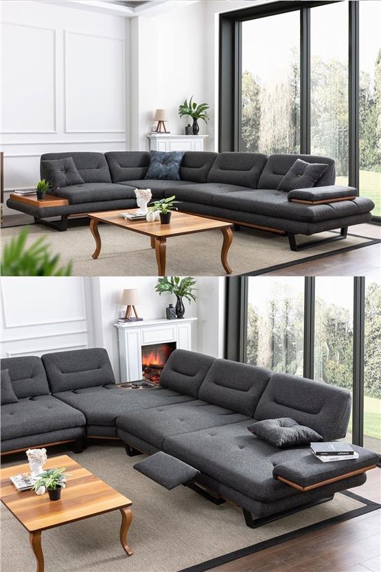 Eymense Efes Köşe Koltuk Takımı Ses Sistemli Antasit