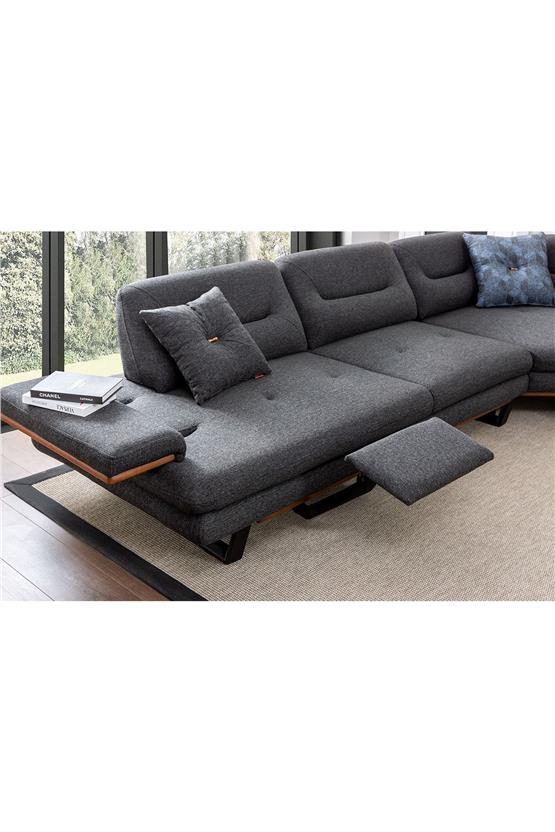 Eymense Efes Köşe Koltuk Takımı Ses Sistemli Antrasit