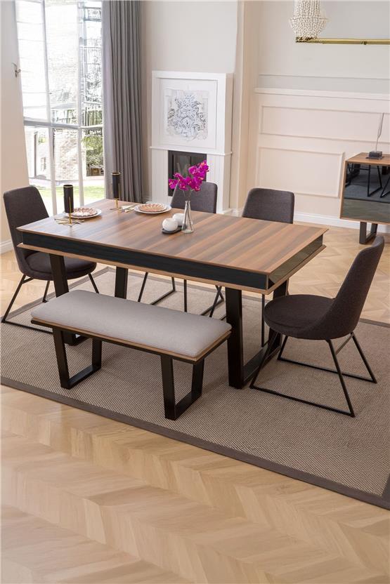 Eymense Efes Yemek Odası Takımı Ceviz