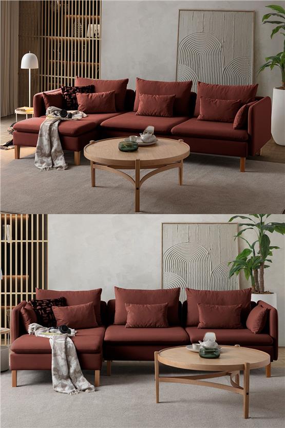 Eymense Flexy Köşe Koltuk Takımı Kiremit