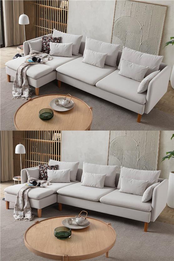 Eymense Flexy Köşe Koltuk Takımı Krem