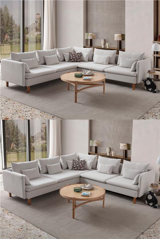 Eymense Flexy L Köşe Takımı Krem