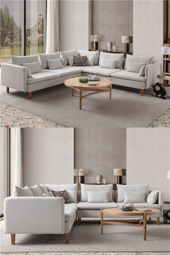 Eymense Flexy L Köşe Takımı Krem