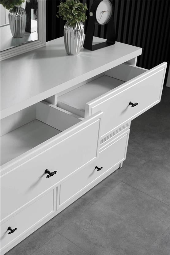 Eymense Focus Aynalı Şifonyer Beyaz