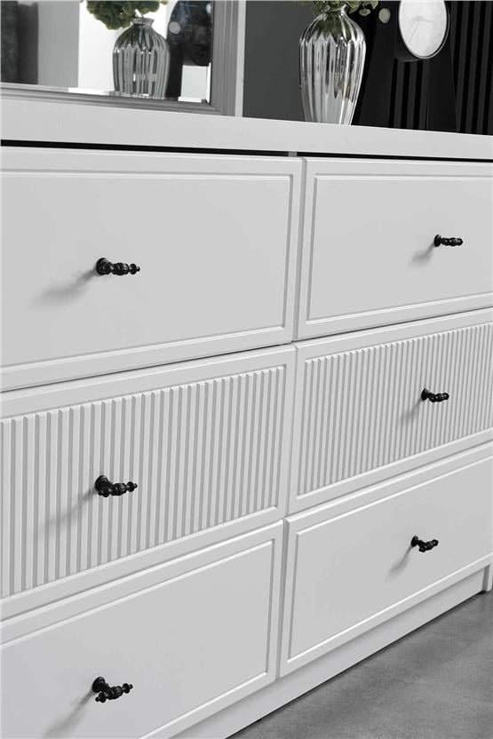 Eymense Focus Aynalı Şifonyer Beyaz