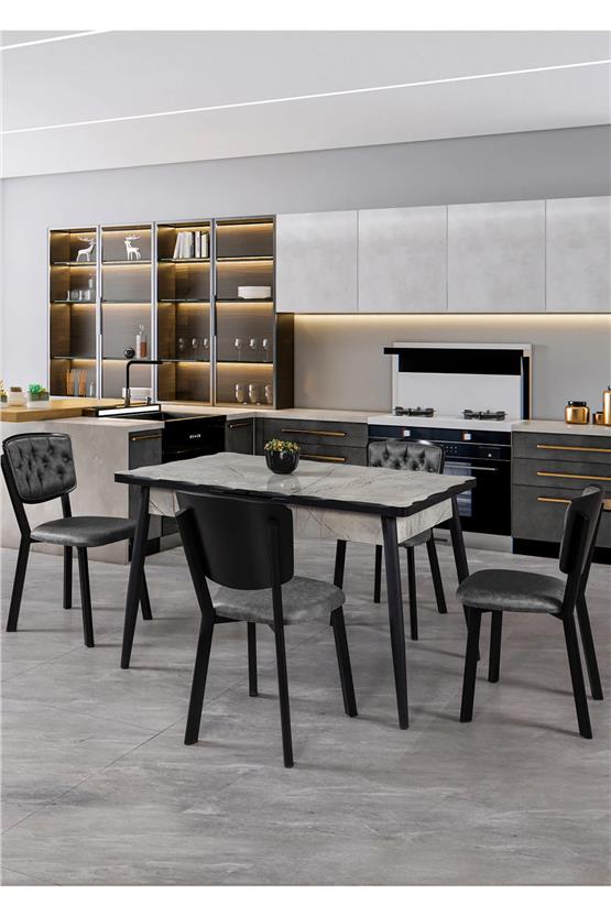 Eymense Hamburg 4 Sandalyeli Mutfak Masa Takımı