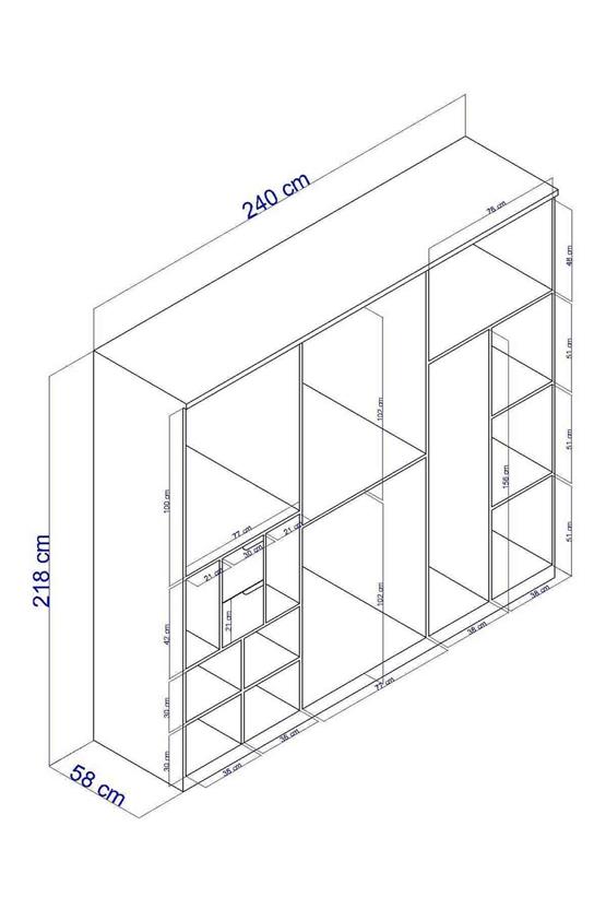 Eymense Helen 240lık Gardırop Bej