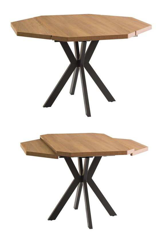 Eymense Hisar 4 Sandalyeli Açılır Mutfak Masa Takımı Meşe