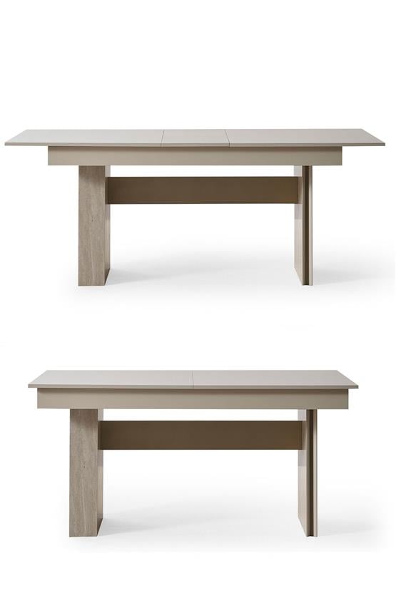 Eymense Hitit Açılır Yemek Masası Krem