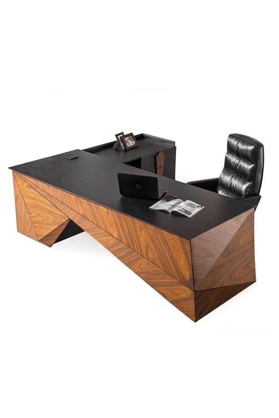 Eymense Hügo Ses Sistemli Lüx Çalışma Ofis Masası Ceviz