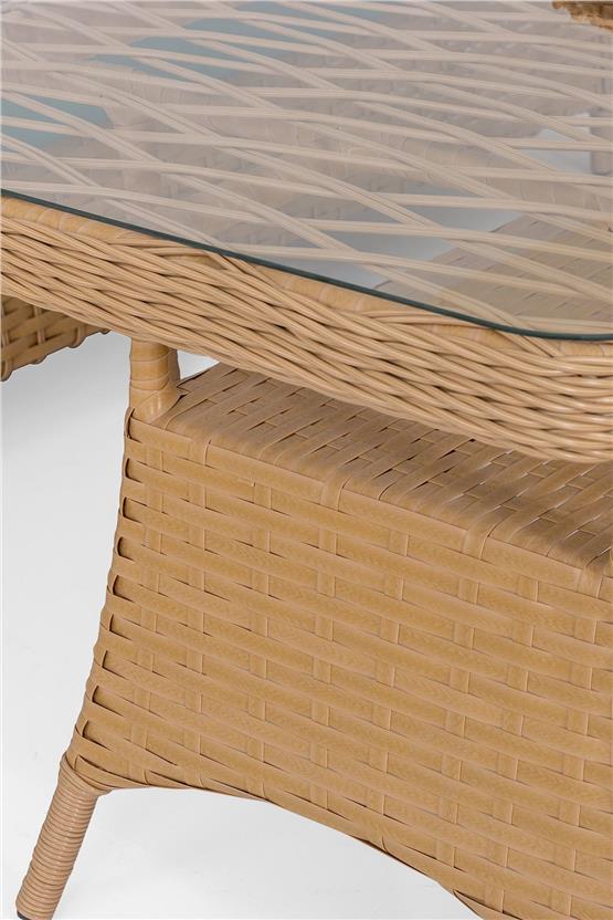 Eymense Ilgaz Alüminyum Bahçe Oturma Grubu 3+1+1+Sehpa+2 Puf Yeşil