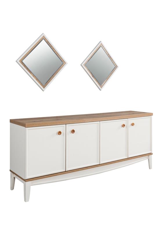 Eymense İpek Yemek Odası Konsolu Krem