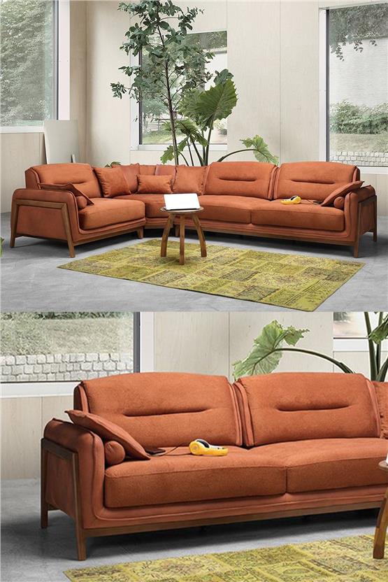 Eymense Kiremit Paris Köşe Koltuk Takımı