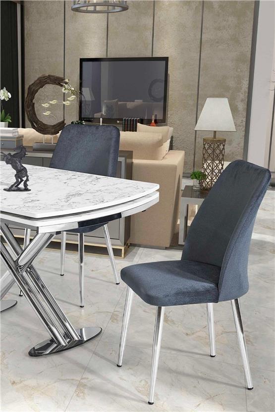 Eymense Kurşunlu 4 Sandalyeli Mutfak Masa Takımı