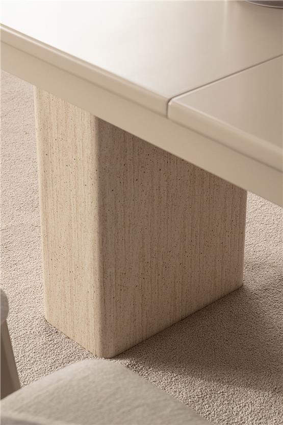 Eymense Kyoto Açılır Modern Yemek Masası Krem