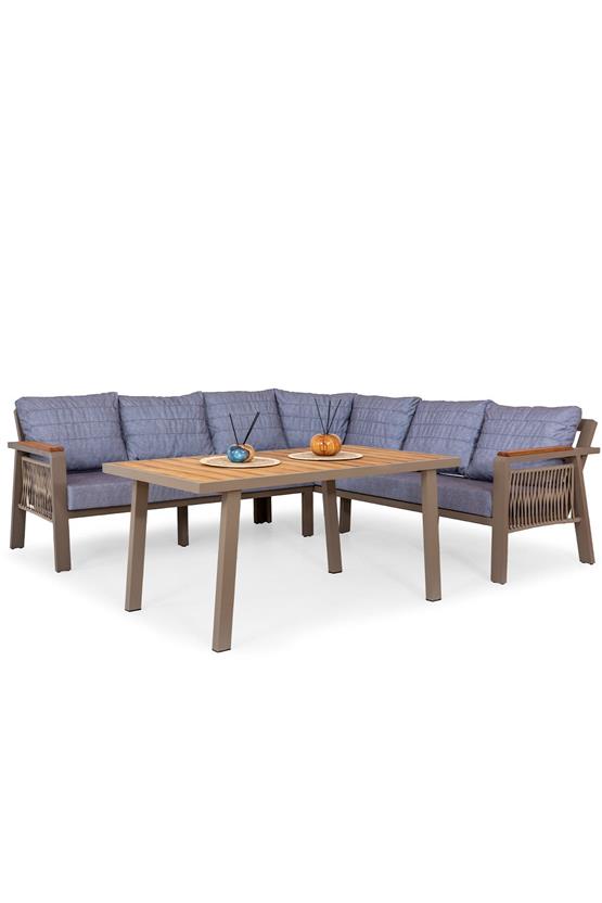 Eymense Laçin Alüminyum Bahçe Grubu Köşe Takımı Mavi