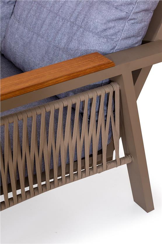 Eymense Laçin Alüminyum Bahçe Grubu Köşe Takımı Mavi