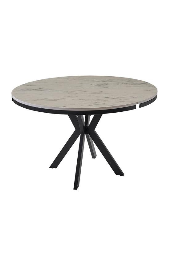 Eymense Lagina 4 Sandalyeli Açılır Mutfak Masa Takımı Krem