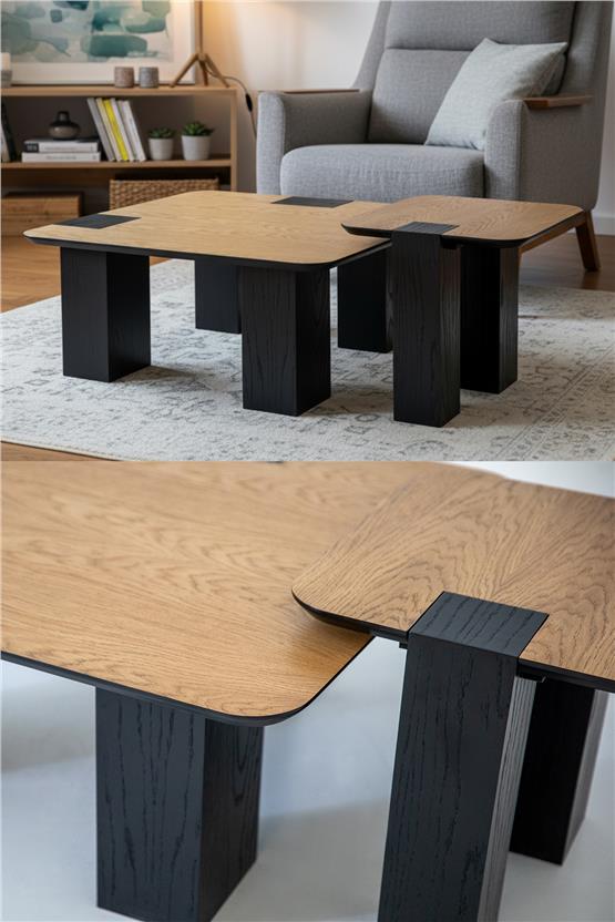 Eymense Lavanta İkili Orta Sehpa Seti