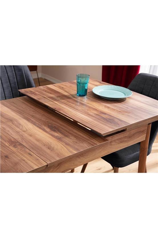 Eymense Lidyana 4 Sandalyeli Mutfak Masa Takımı Antrasit