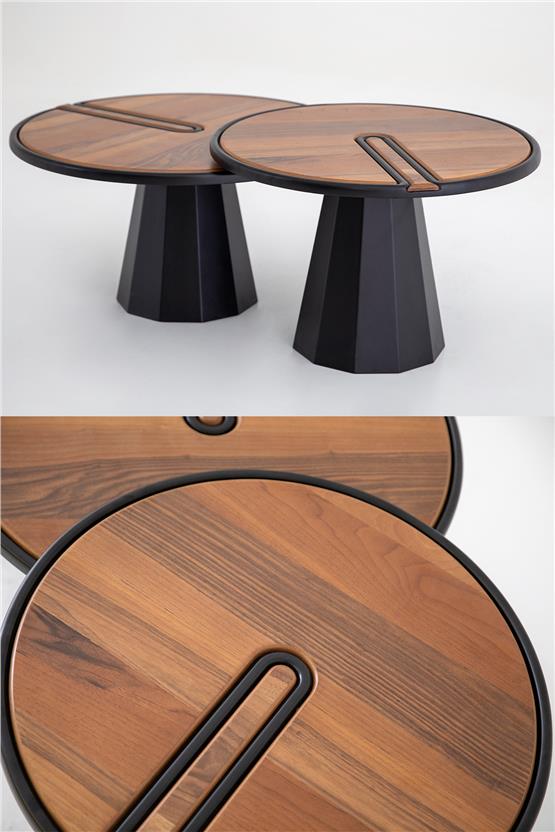 Eymense Lina İkili Orta Sehpa Seti Ceviz